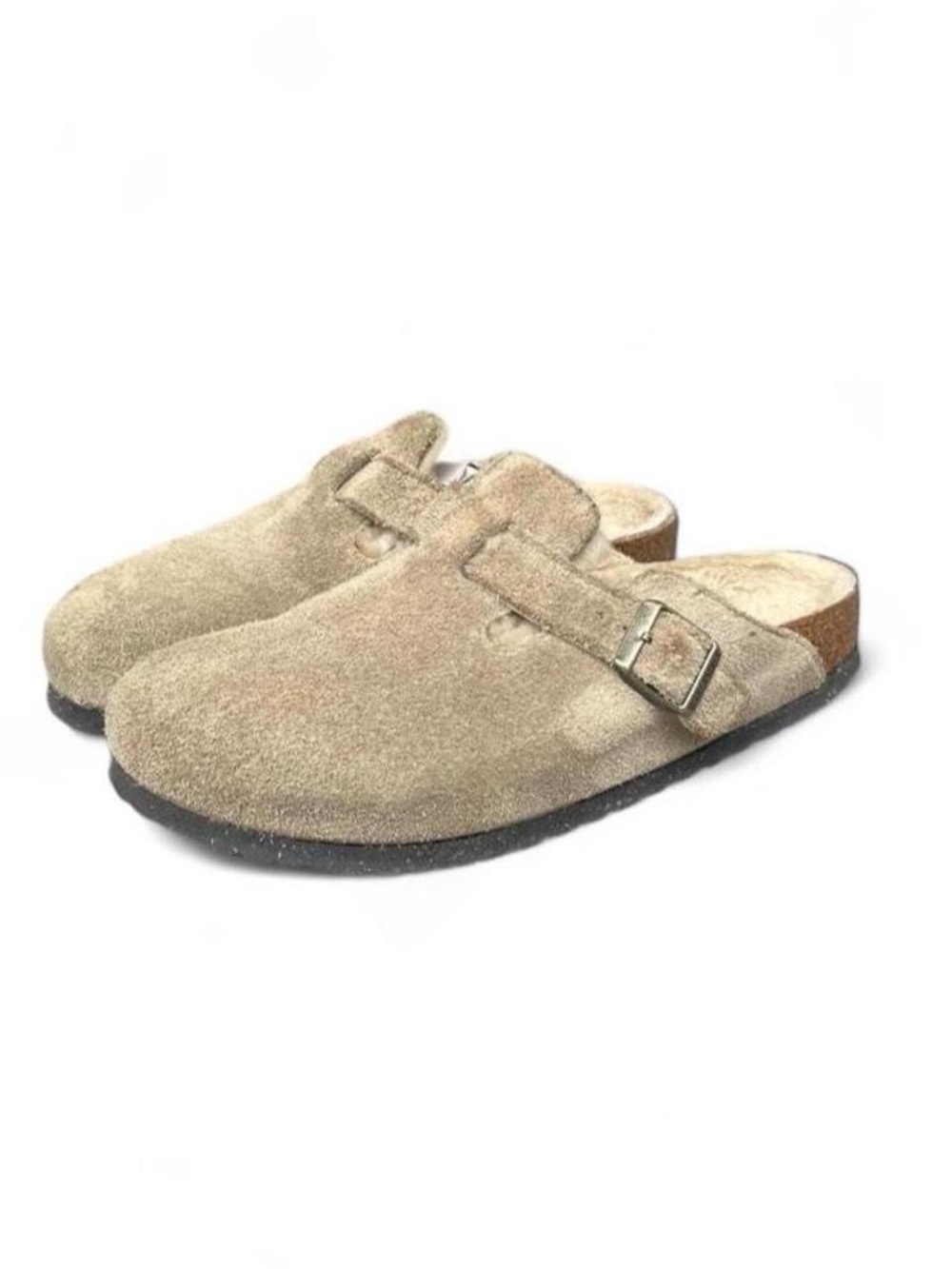 Birkenstock Boston Shearling Taupe Suede Clogs EU 40 US Women's 9 Men’s 7 Narrow